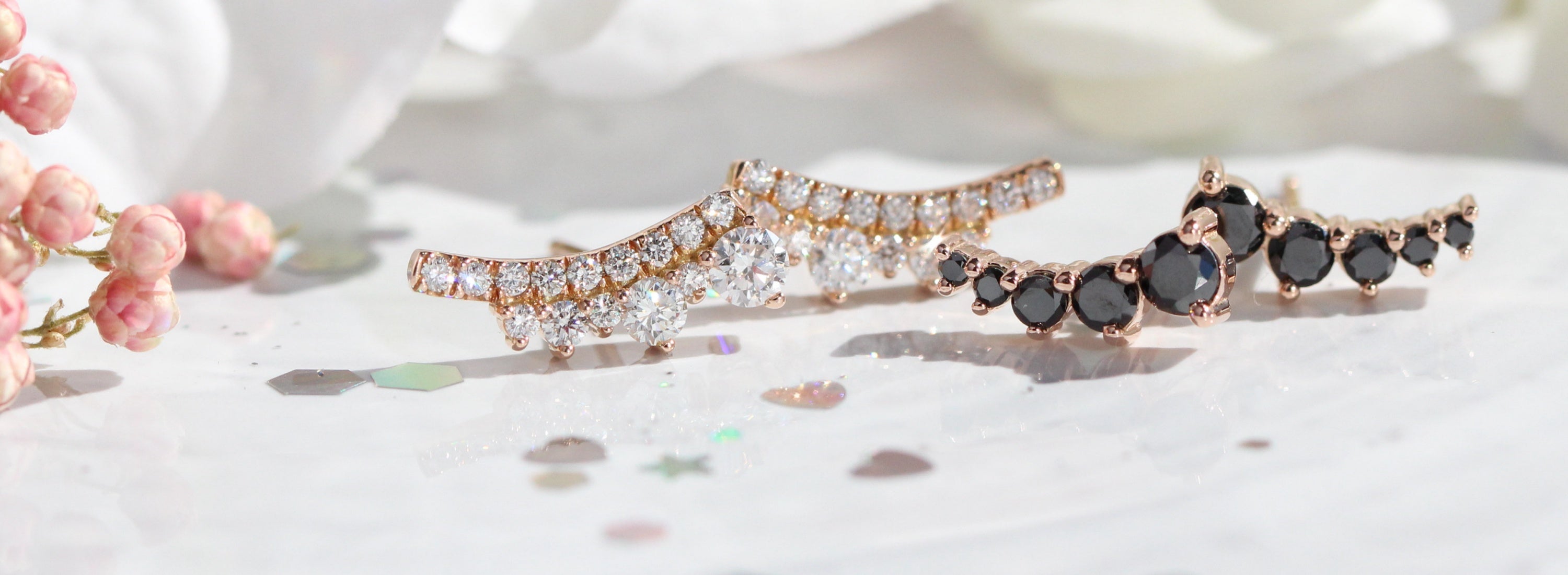 Curved grains stud earrings discount