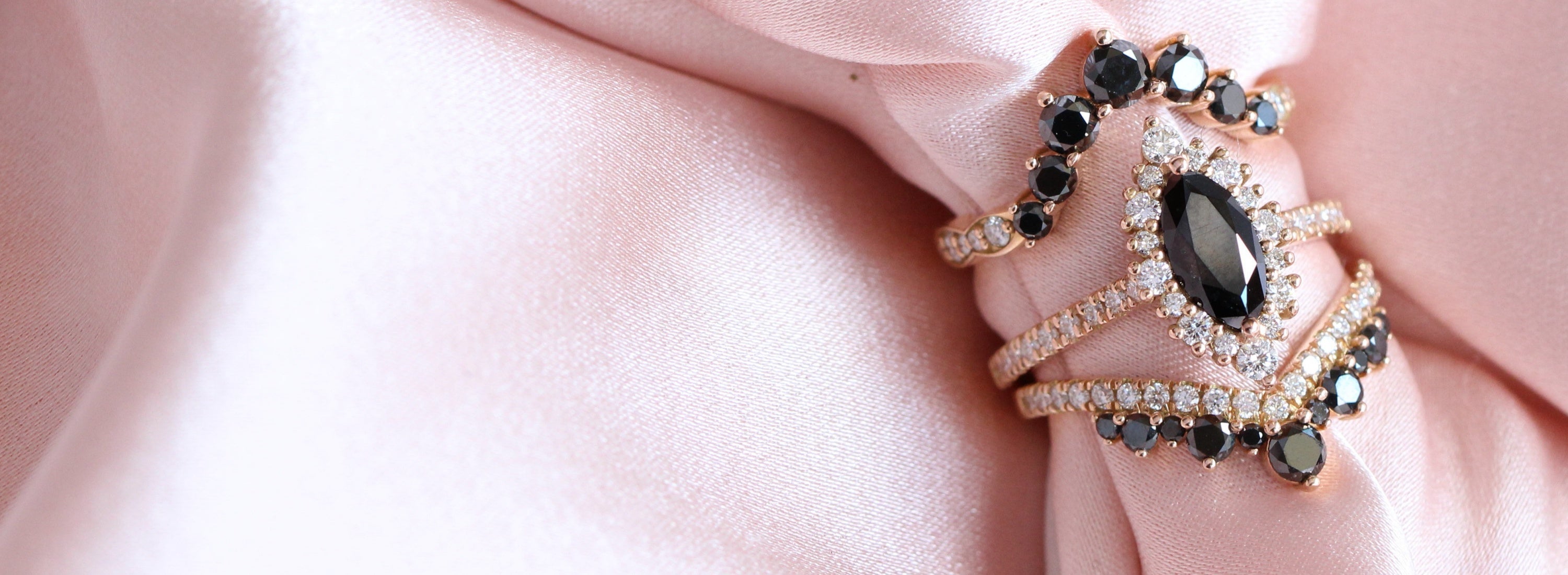 Engagement rings with black diamonds on the side online