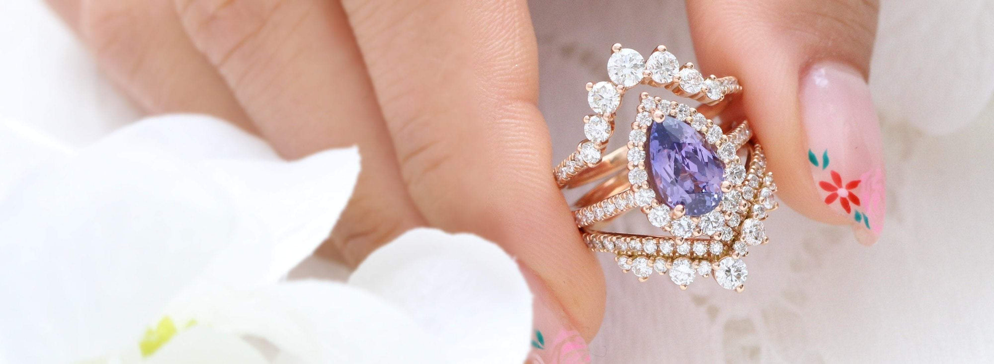 Unique discount halo rings