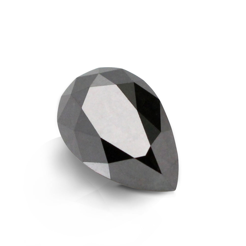 Marquise Black Diamond Ring in Vintage Floral Scalloped Band