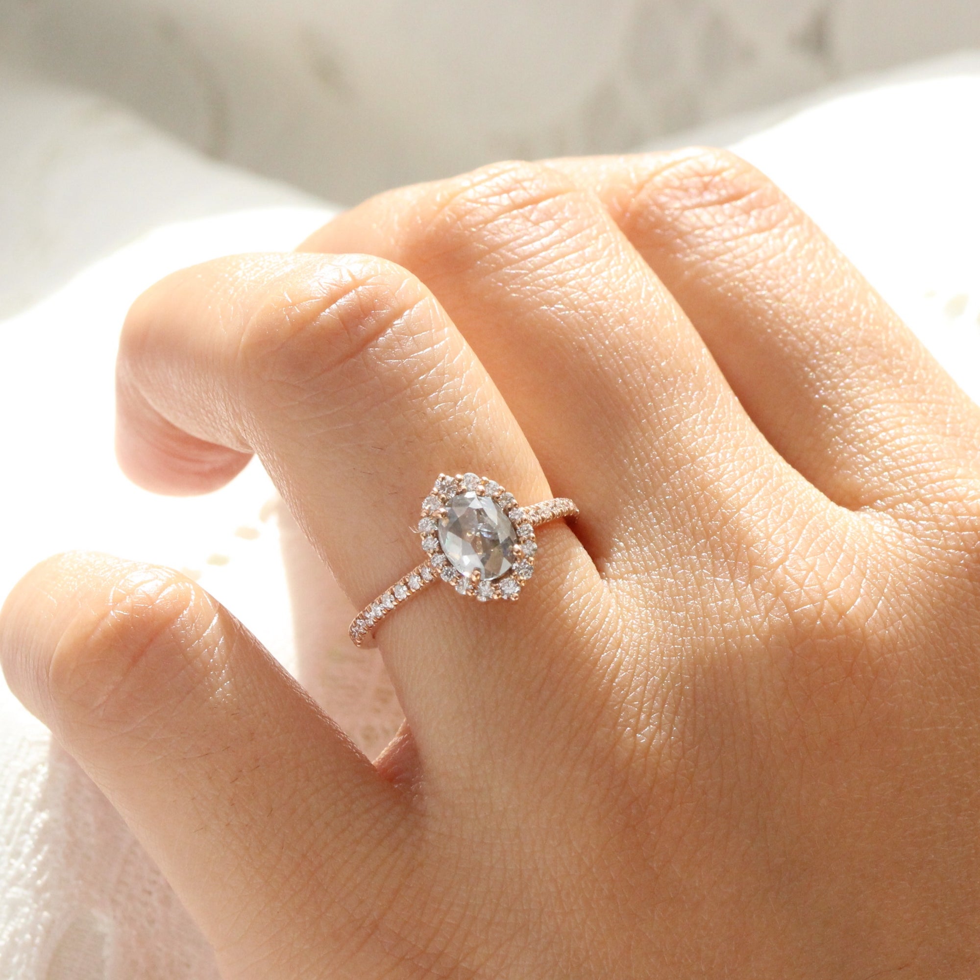 HOT Oval Cut Salt And Pepper Diamond Oval Salt And Pepper