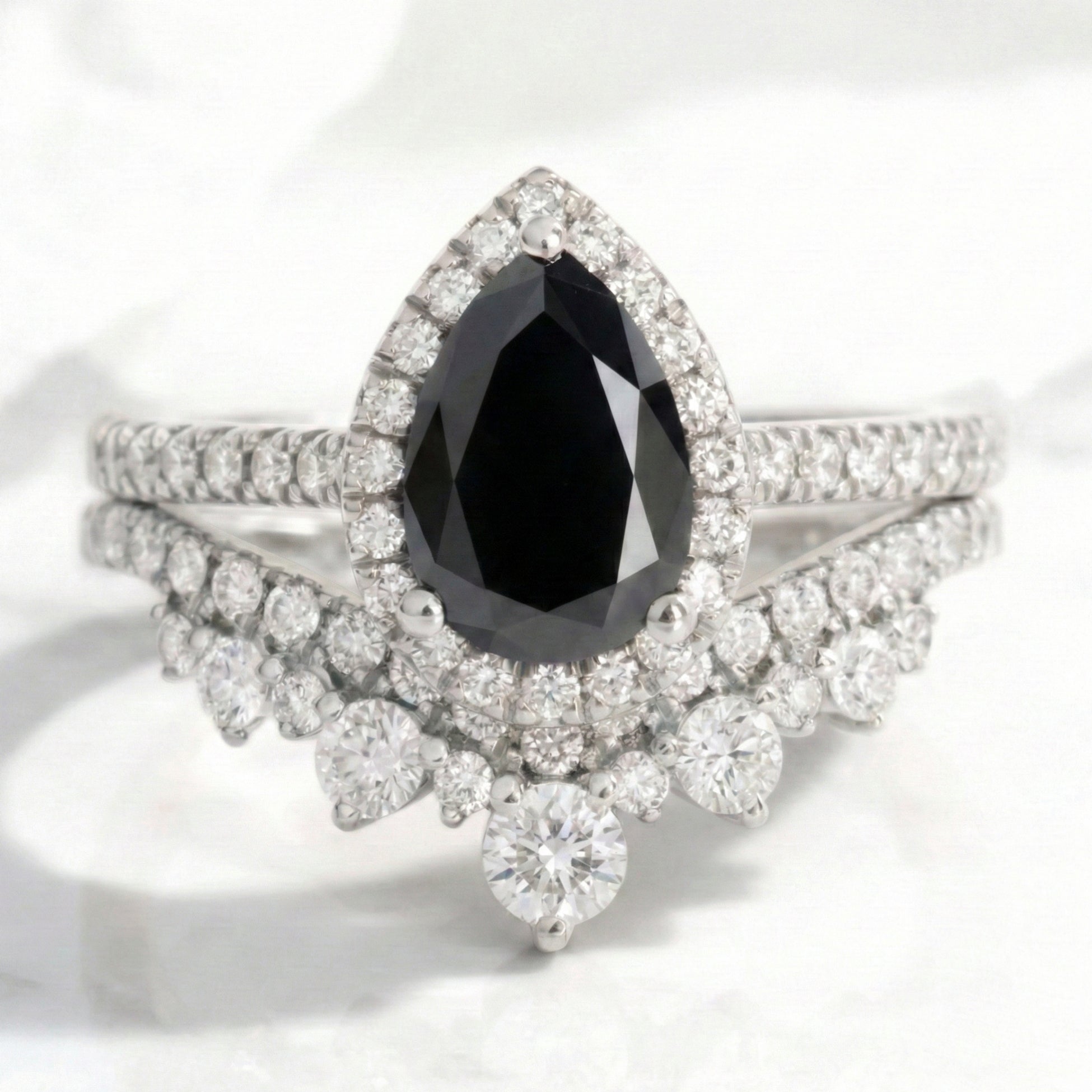 wedding rings black diamond stackable ring
