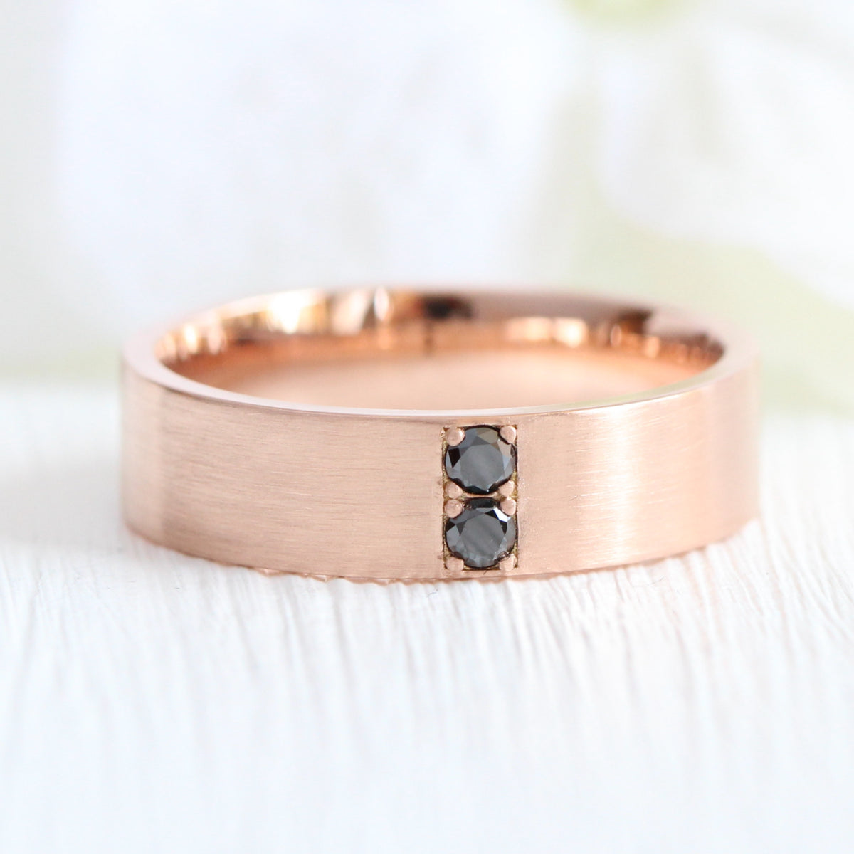 2 stone diamond wedding ring rose gold, black diamond wide wedding bands for him la more design jewelry