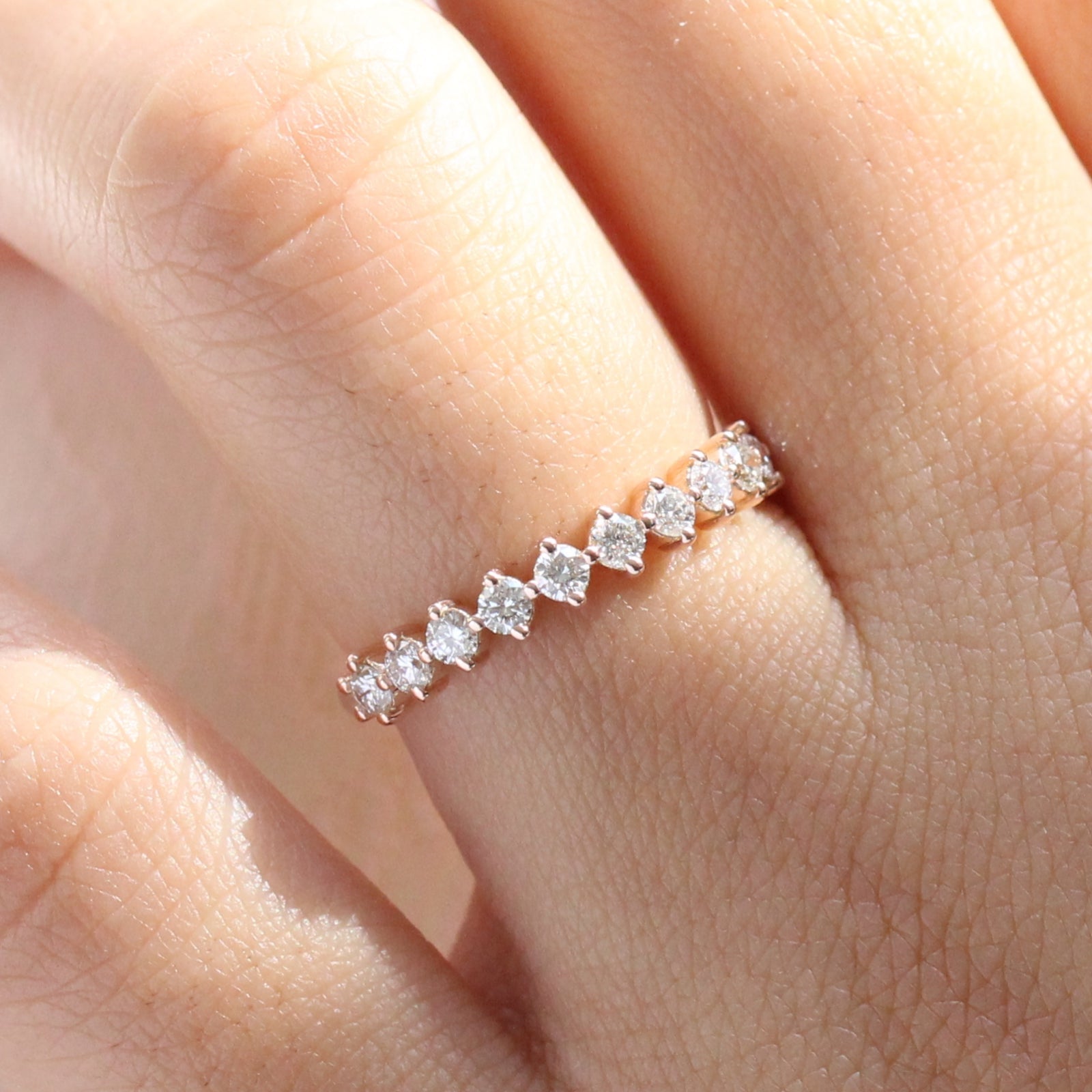 Rose gold eternity wedding band outlet