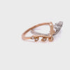 U shaped diamond wedding band rose gold curved leaf ring by la more design jewelry