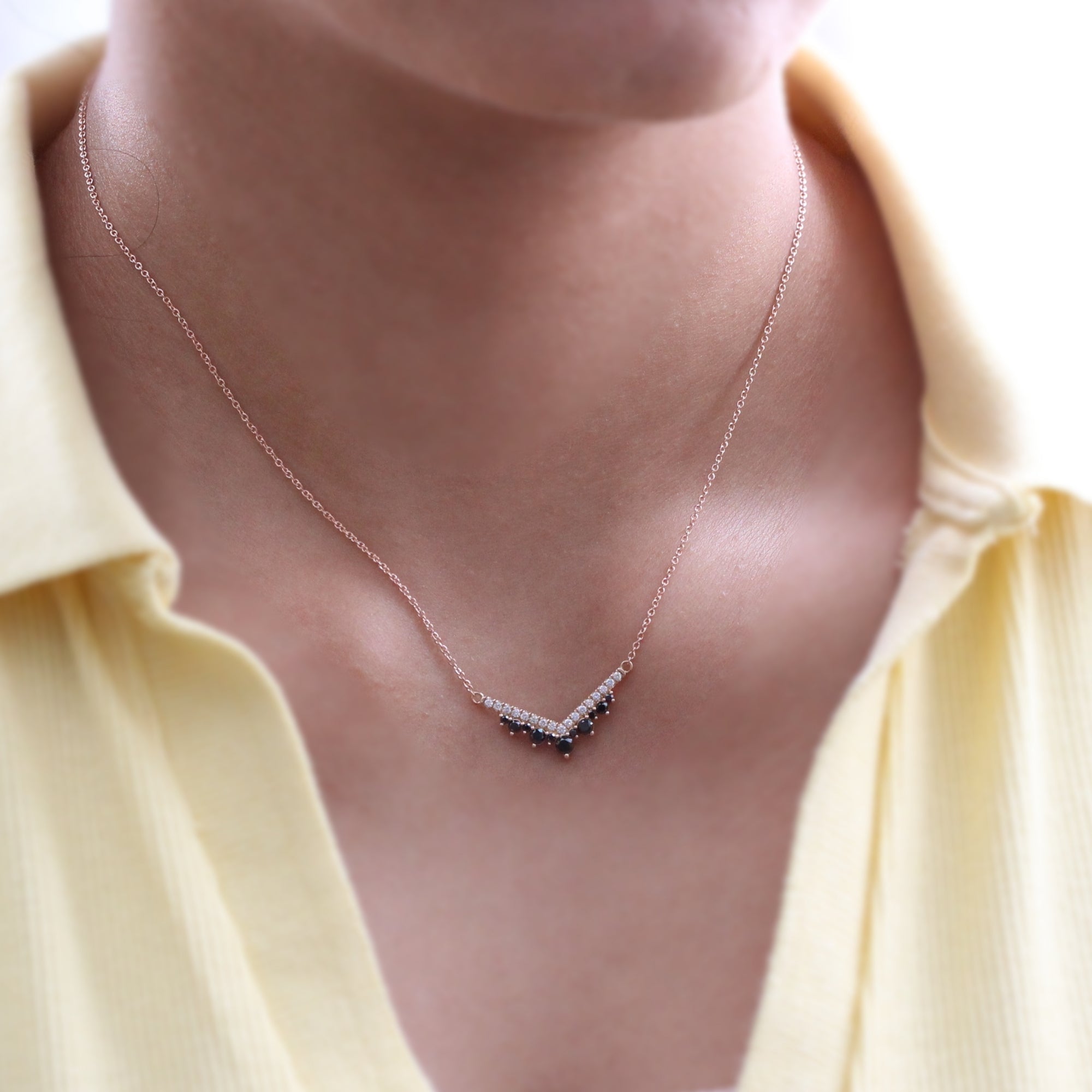 V neck diamond necklace Clearance