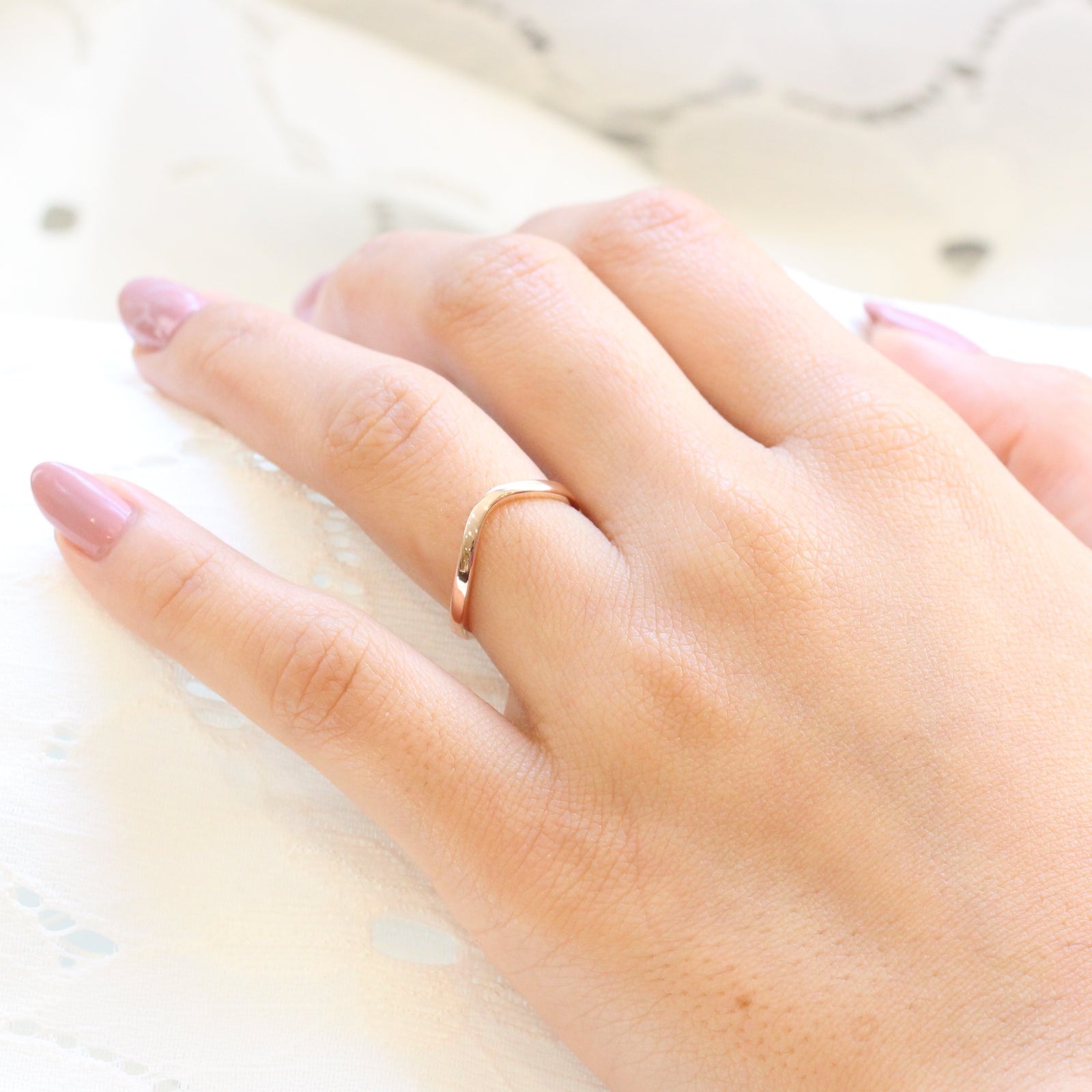 Plain rose gold ring hotsell
