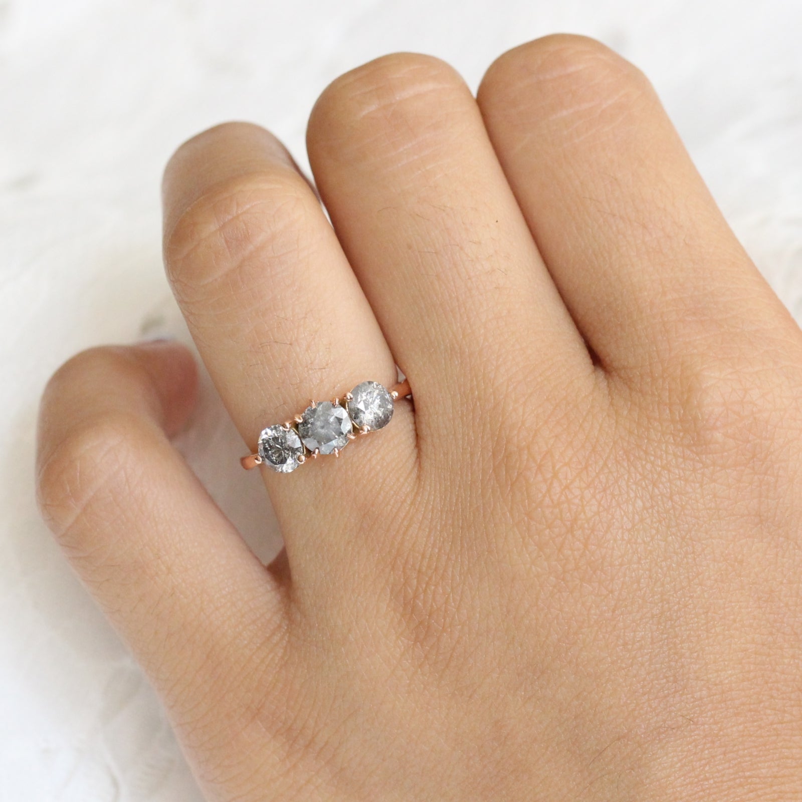 Large 3 stone diamond rings deals