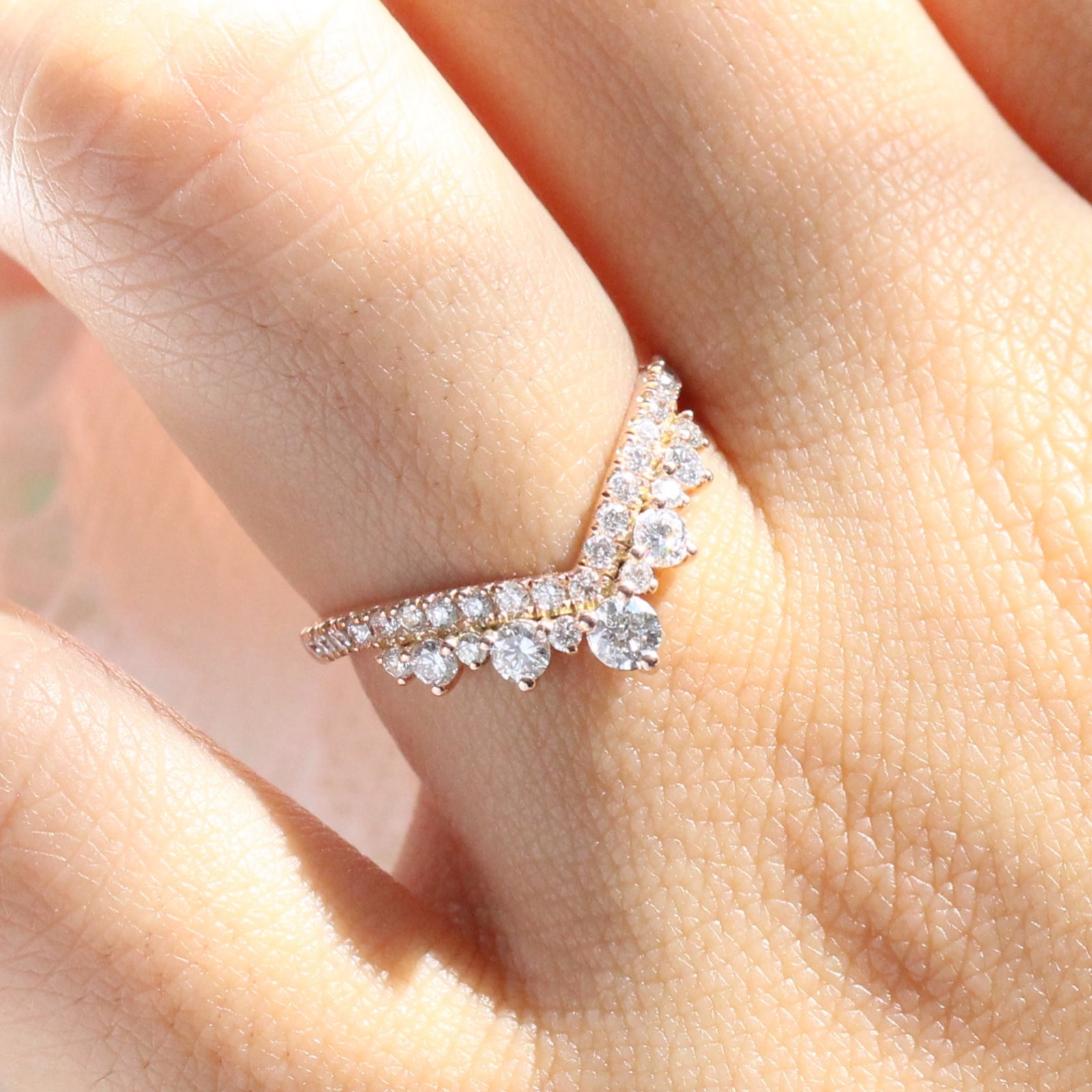 Wedding band designs with diamonds top