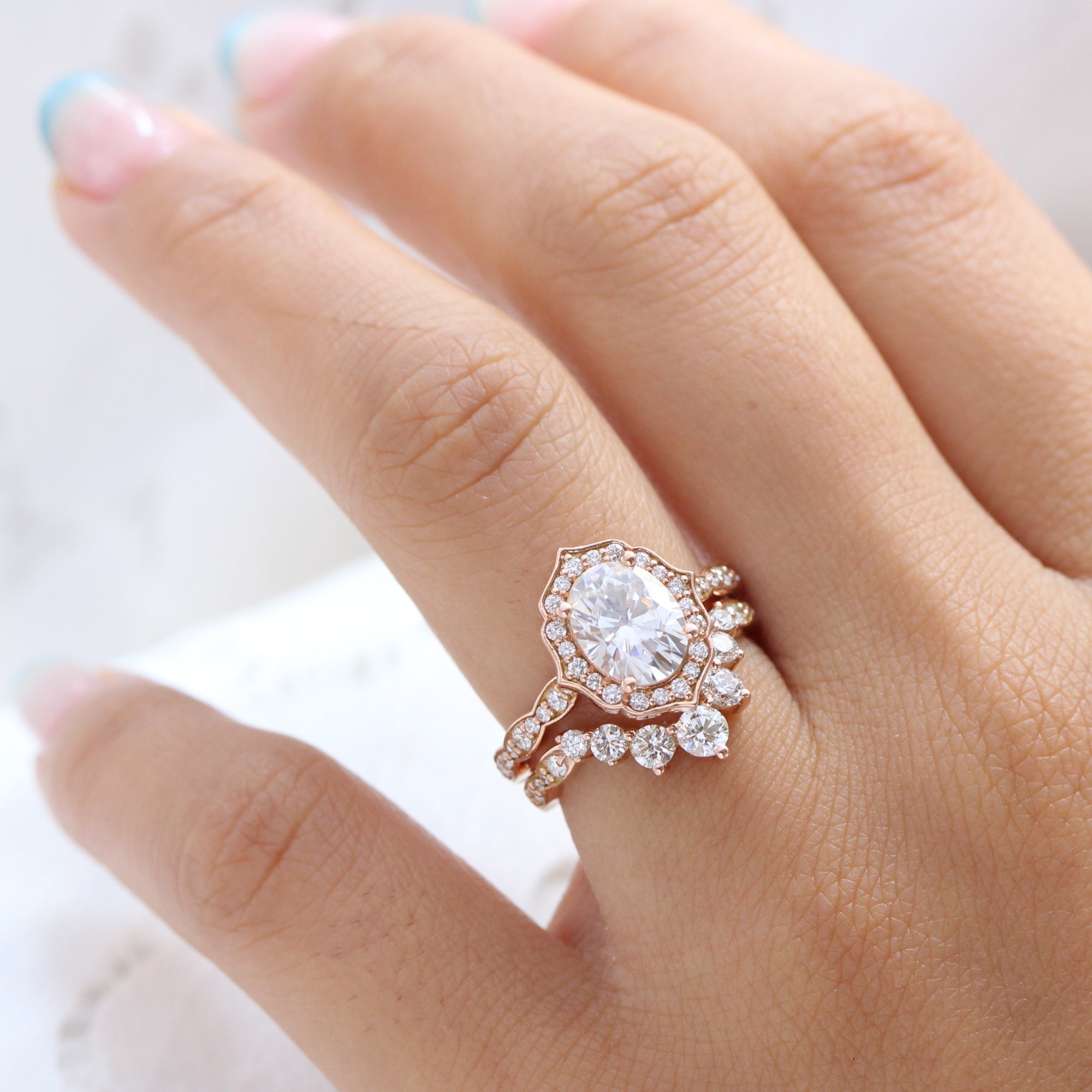 Vintage halo shop diamond ring
