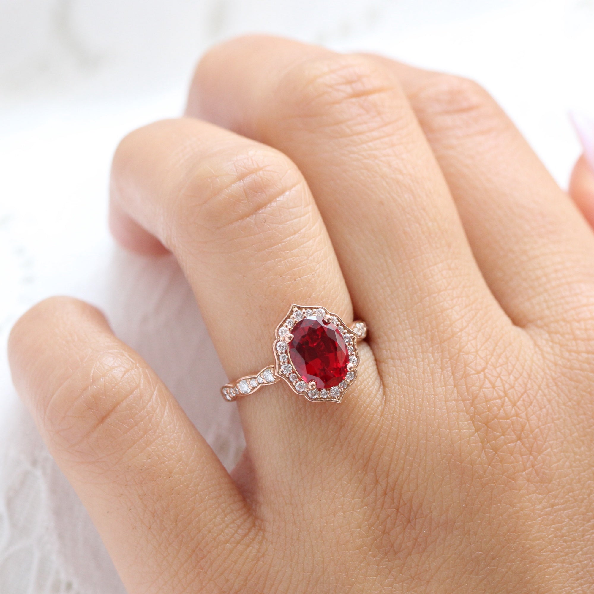 A ruby clearance ring