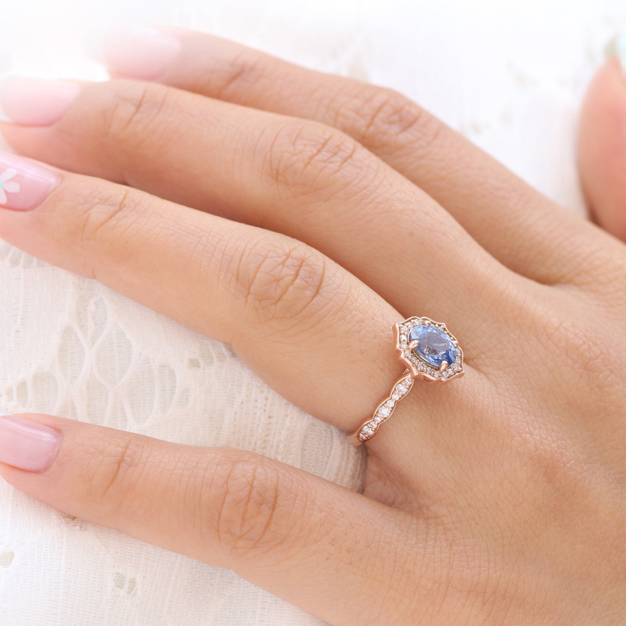 Light sapphire new arrivals ring