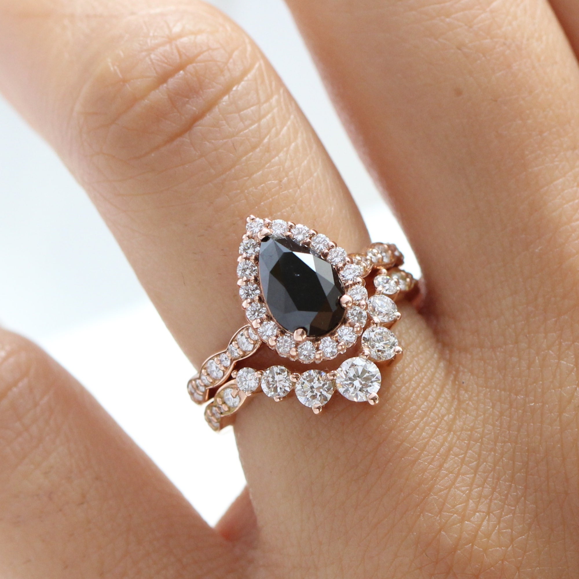 Garnet and black diamond engagement rings Outlet