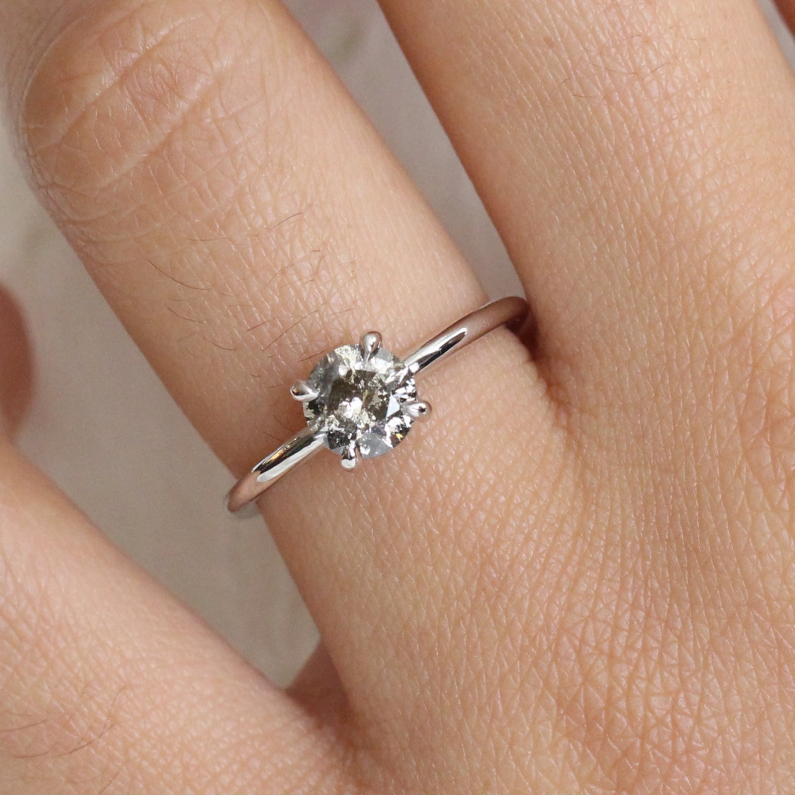 Small white gold engagement rings top