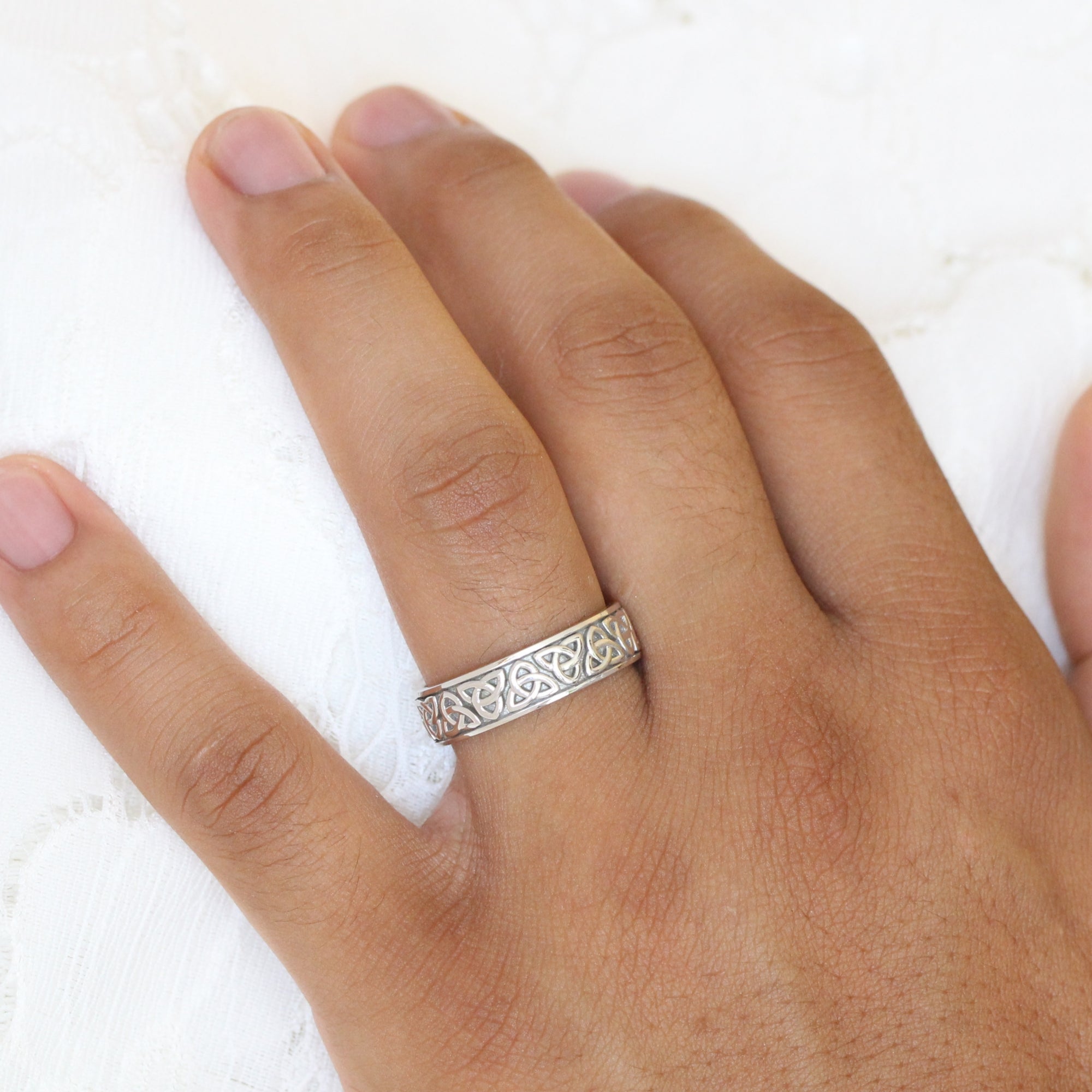 White gold mens wedding ring with diamonds Clearance