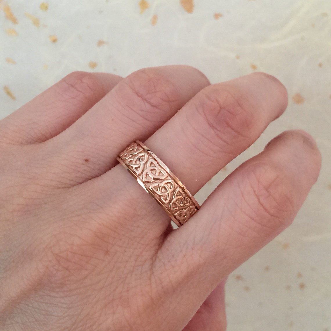 Thick gold mens store wedding band