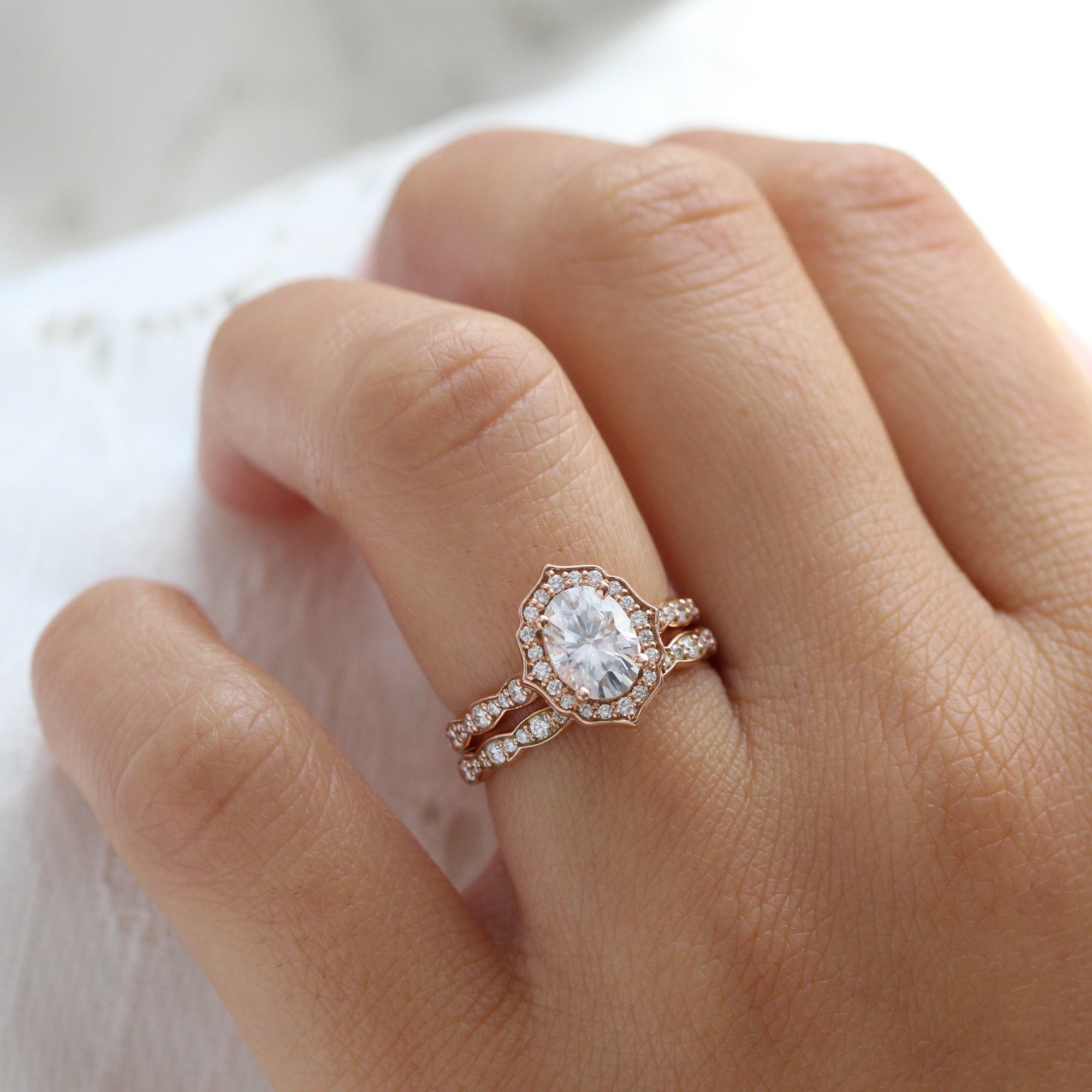 Vintage rose gold bridal sets online