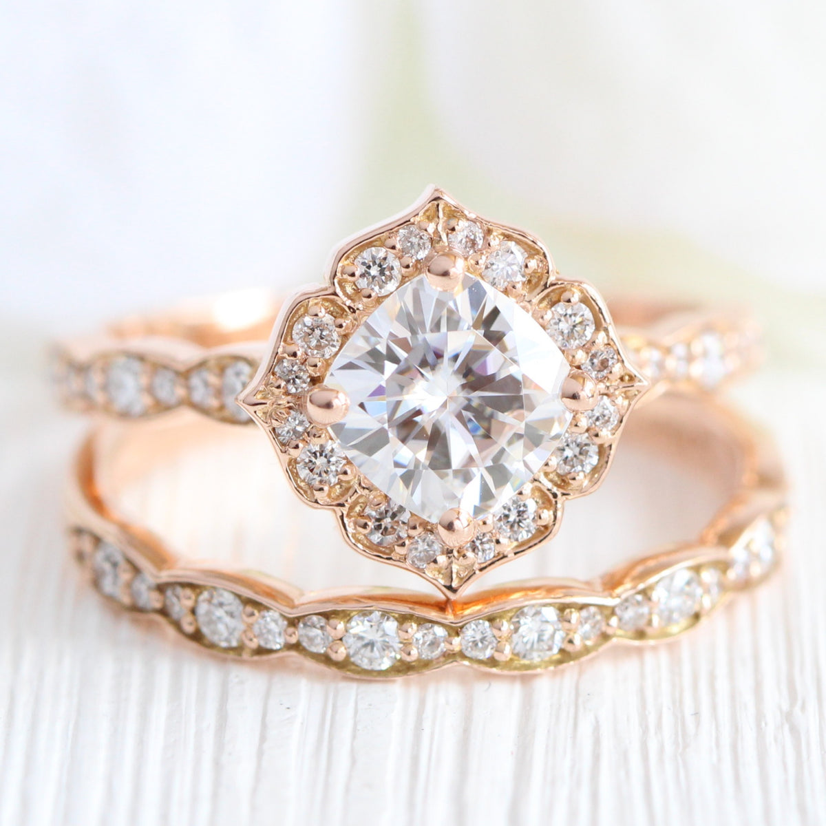 cushion morganite engagement ring rose gold vintage halo diamond ring la more design jewelry