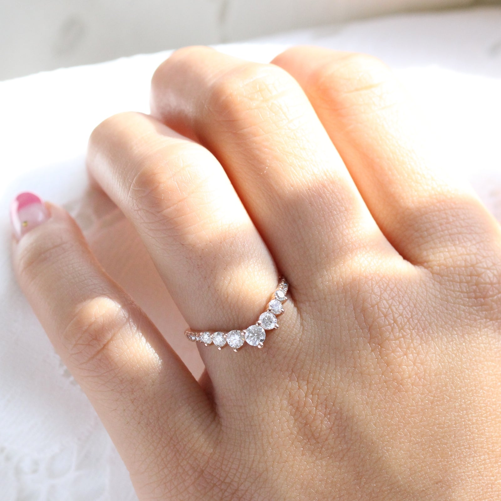 Large diamond sale band ring