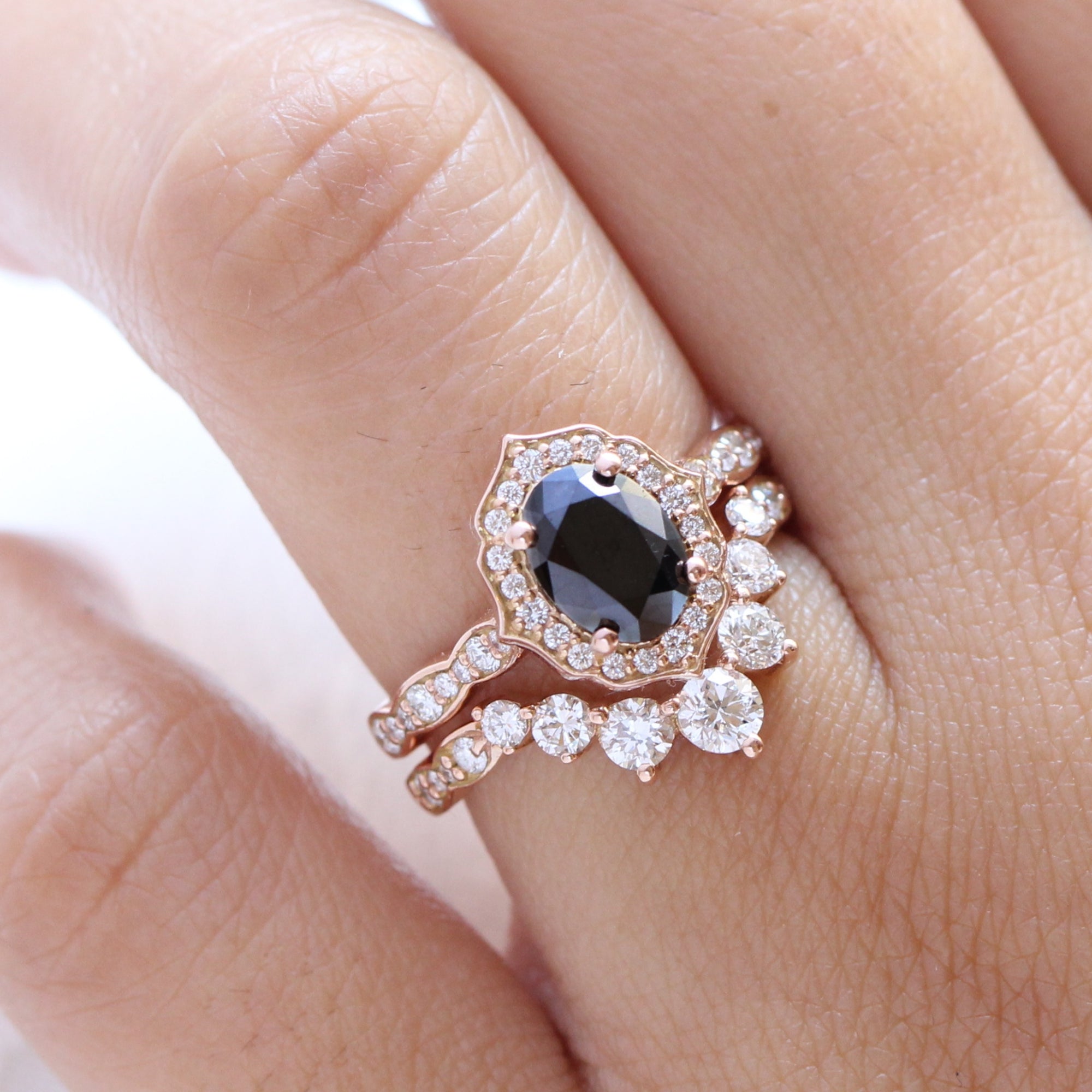 Vintage black diamond engagement rings Clearance