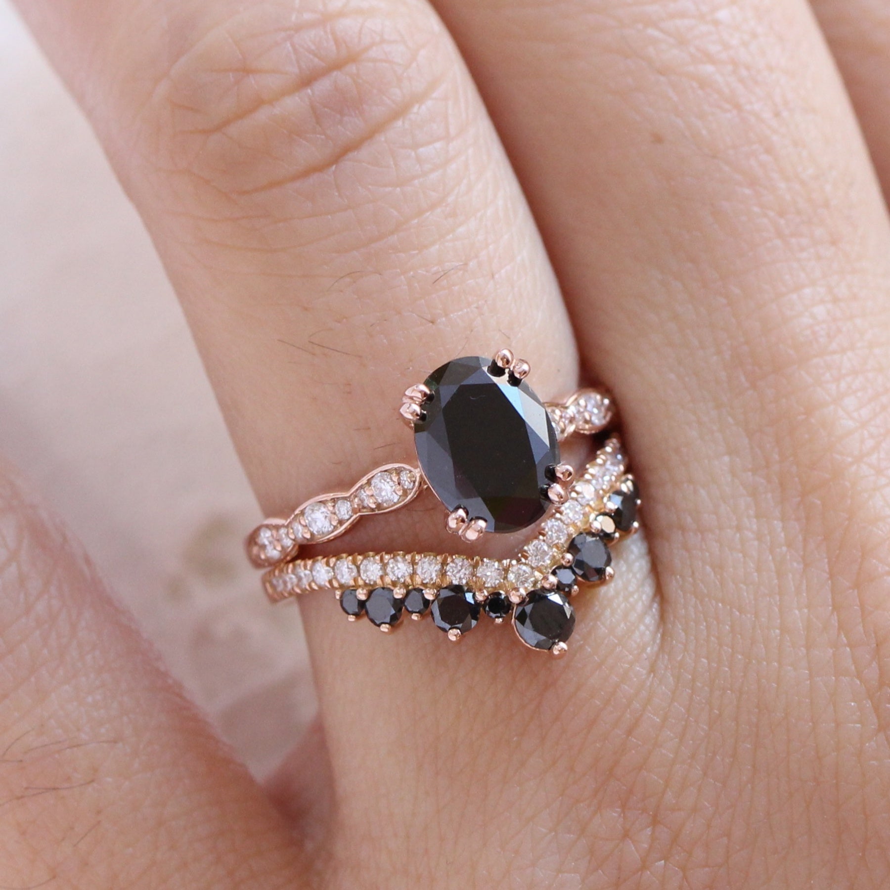 Design your own black diamond engagement ring Clearance