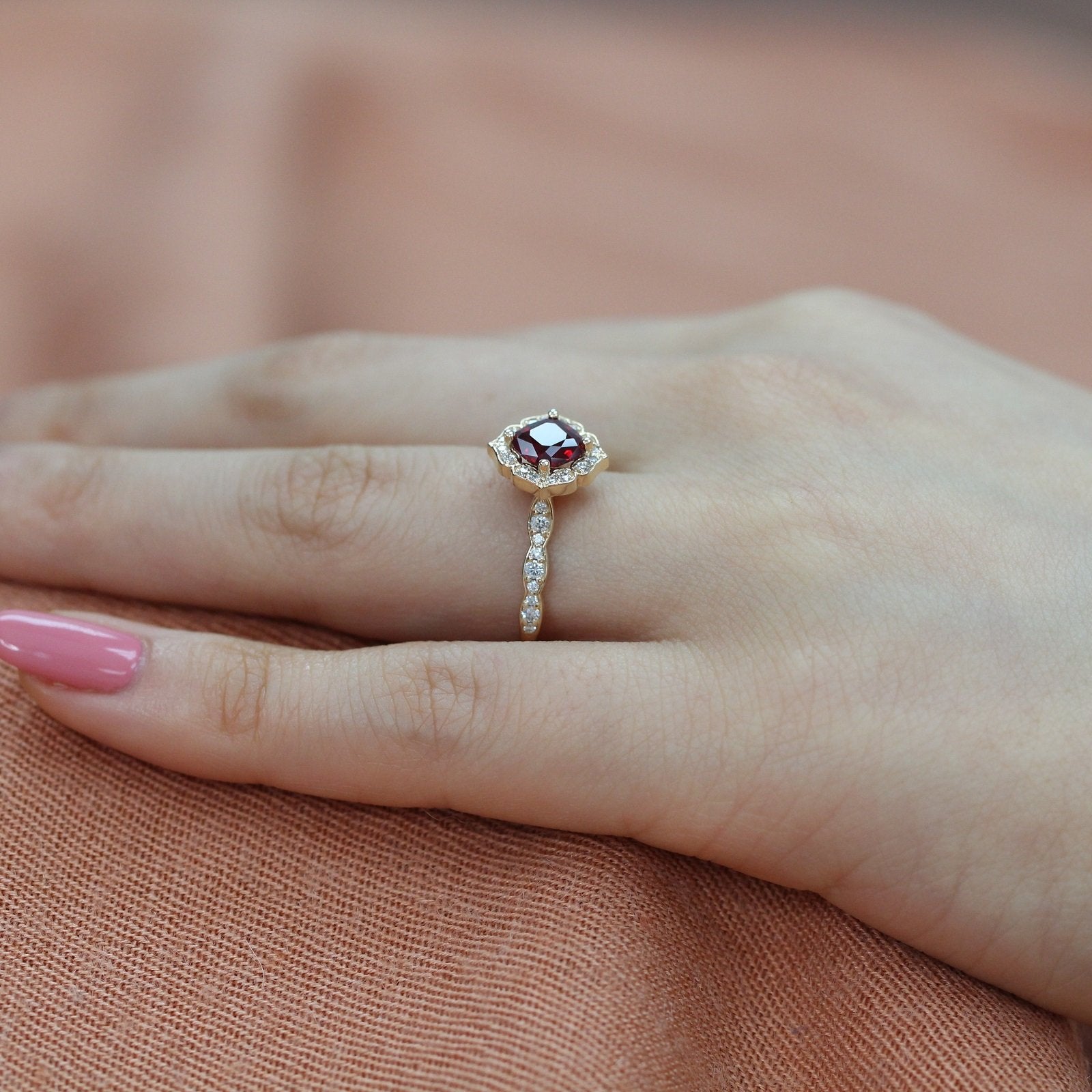 Petite vintage engagement rings on sale