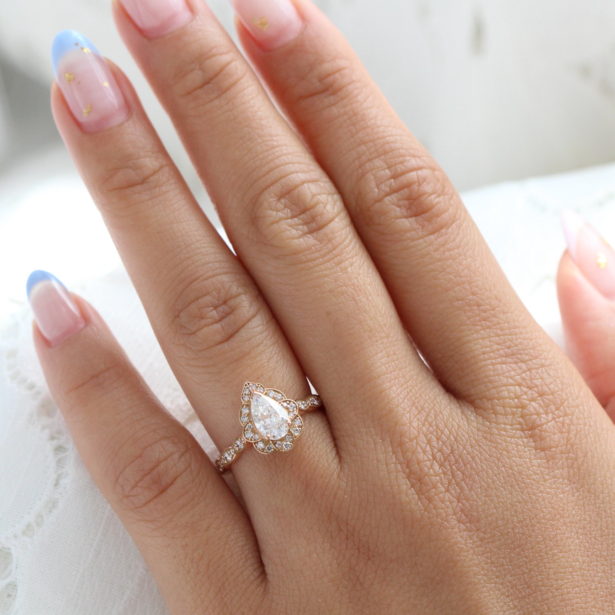 Engagement ring hotsell inside wedding band