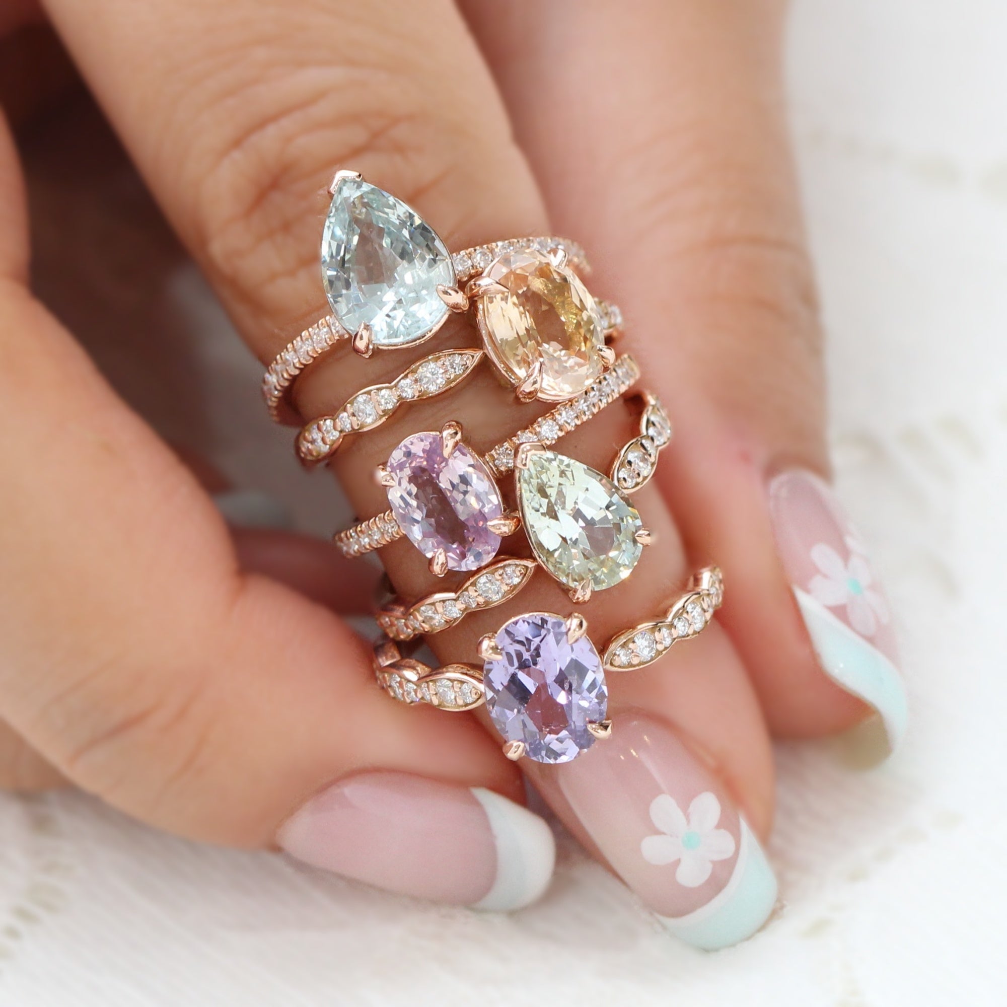 Colored sapphire rings, from vibrant green sapphires and lavender sapphires to classic blue sapphires, are perfect diamond alternative engagement rings for unique engagement ring shoppers. 
