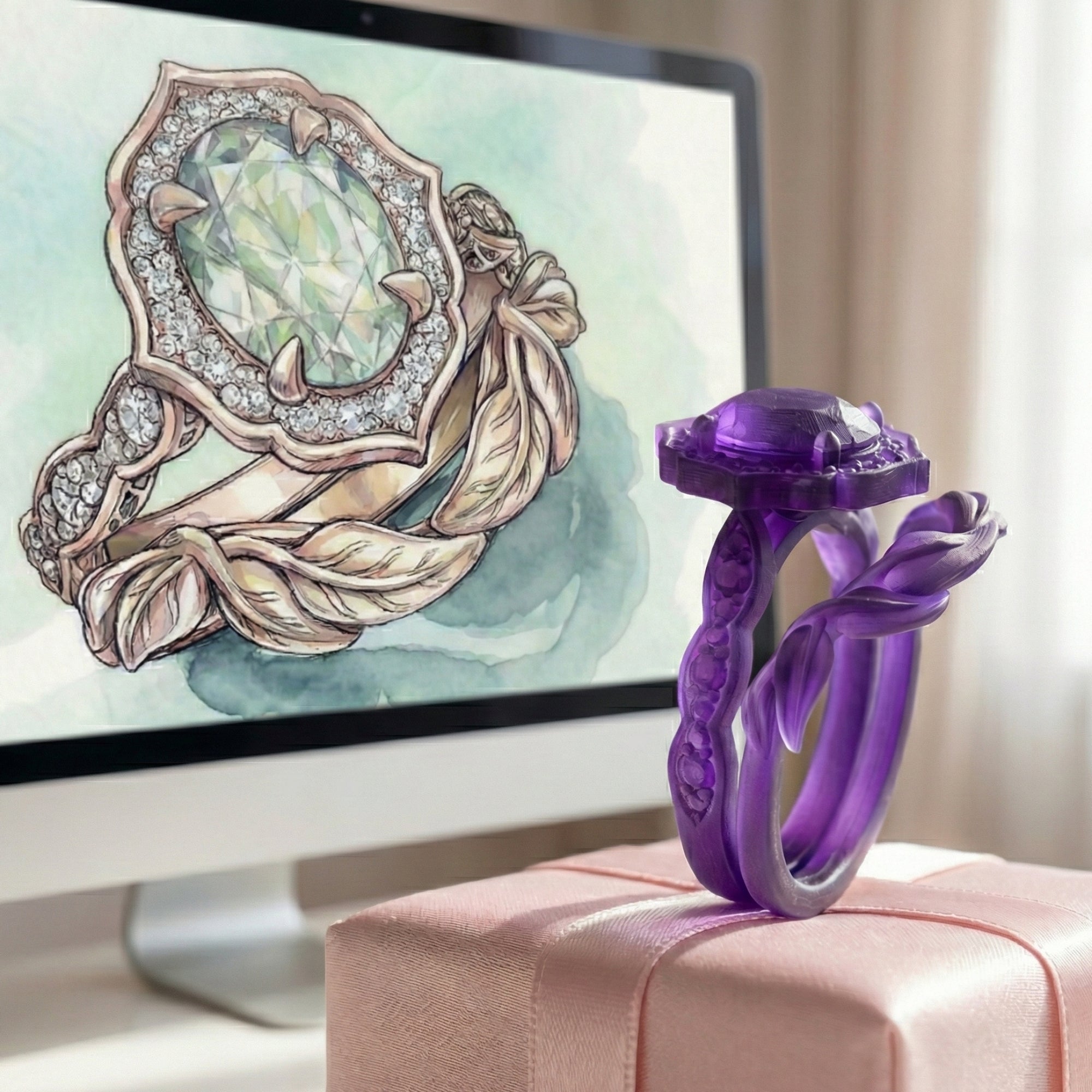 home try on rings 3D printed resin rings by la more design jewelry