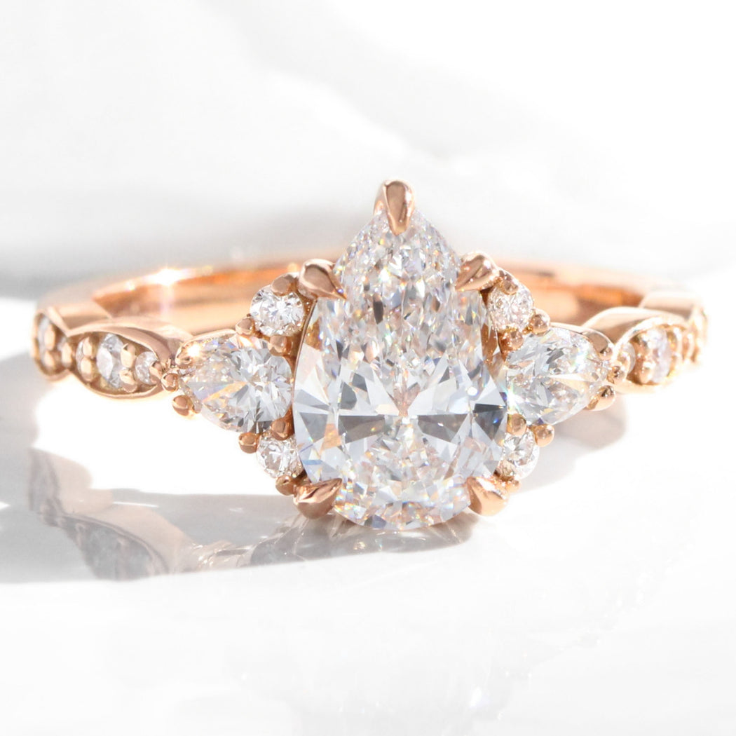 Profiled Rings Low Profile Engagement Rings, Low Set Rings Wedding Bands Rose Gold ...