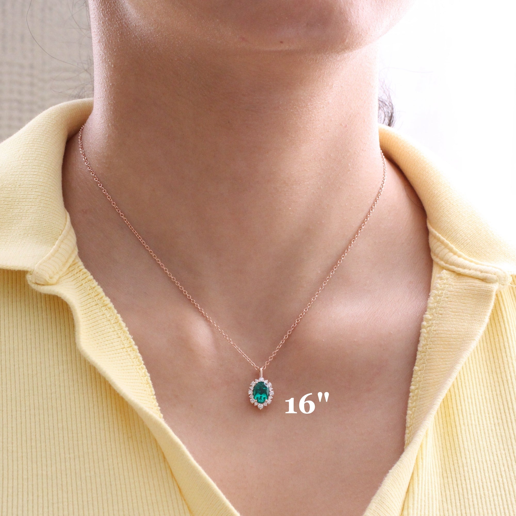 Made Emerald Oval Necklace – Pure Gems - Foto 4