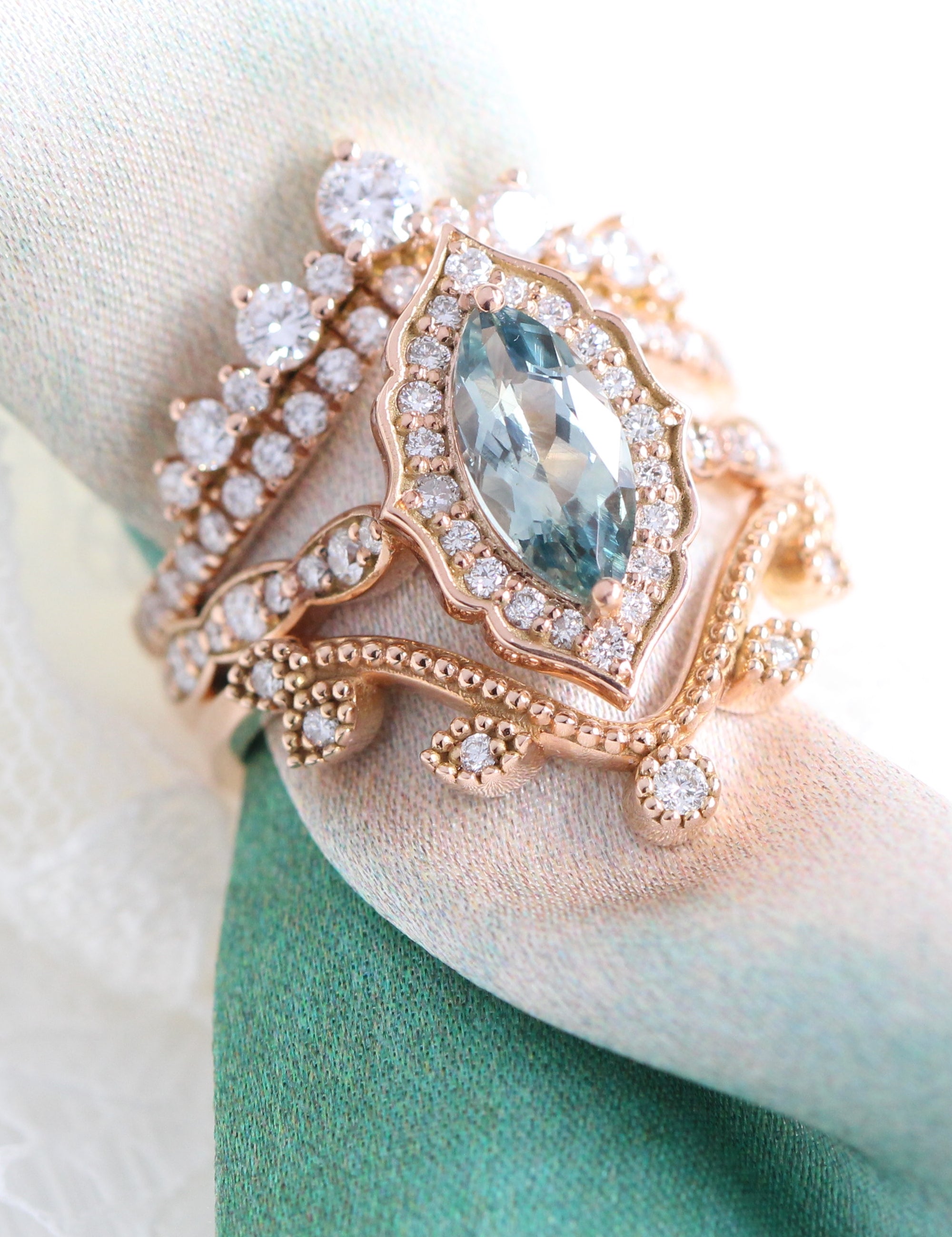 Unique engagement rings, one of a kind rings, alternative diamond engagement rings La More Design Jewelry