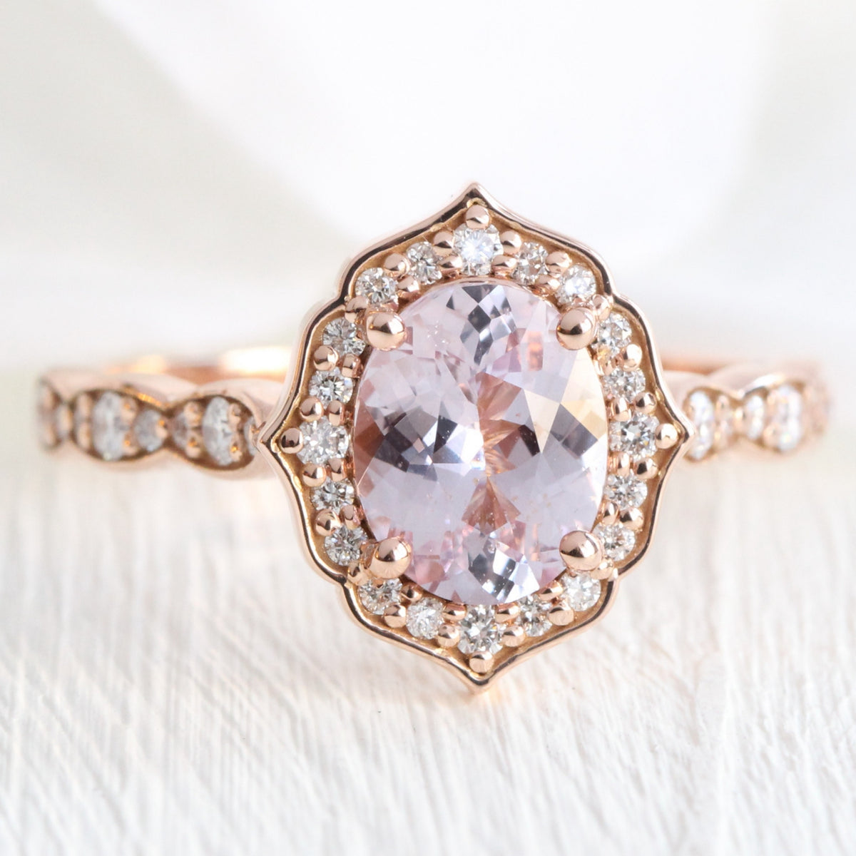 Vintage style ova lavender sapphire ring rose gold sapphire diamond ring la more design jewelry