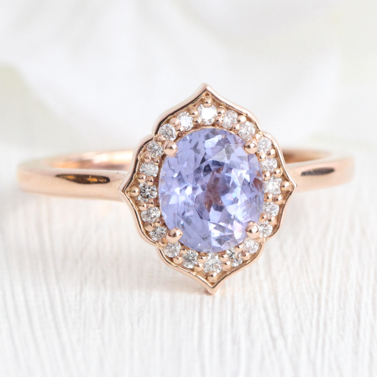 oval lavender sapphire ring rose gold vintage style purple sapphire diamond ring la more design jewelry