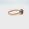 Rose cut dark salt and pepper diamond ring rose gold solitaire grey diamond ring la more design jewelry