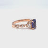 Oval purple sapphire ring rose gold lavender sapphire diamond 3 stone ring la more design jewelry