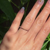 Pave black diamond wedding ring rose gold half eternity wedding band la more design jewelry