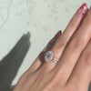 large oval moissanite engagement ring gold vintage halo diamond moissanite ring la more design jewelry
