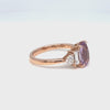 elongated cushion lavender sapphire ring rose gold unique sapphire engagement ring sapphire diamond 5 stone ring la more design jewelry
