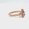 Vintage style lavender pear sapphire ring rose gold sapphire diamond ring la more design jewelry