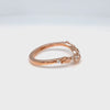 Floral Leaf Diamond Wedding Ring Rose Gold U Shaped Contour Wedding Band La More Design Jewelry