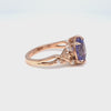 Oval lavender sapphire ring rose gold floral leaf diamond purple sapphire solitaire ring la more design jewelry
