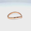 Curved wedding band in solid 14k rose gold ring by la more design jewelry