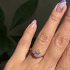 lab grown diamond 3 stone engagement ring rose gold pear diamond cluster ring la more design jewelry