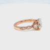 Large lab grown diamond 3 stone engagement ring rose gold cluster oval diamond ring la more design jewelry