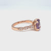 oval lavender sapphire ring rose gold natural purple sapphire solitaire ring diamond sapphire floral ring la more design jewelry
