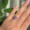 oval lavender sapphire ring rose gold natural purple sapphire solitaire ring diamond sapphire floral ring la more design jewelry