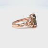 Marquise cut parti green sapphire ring rose gold floral leaf diamond sapphire solitaire ring la more design jewelry