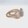 pear moissanite engagement ring white gold halo diamond moissanite ring pave band la more design jewelry