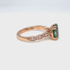Oval green sapphire ring rose gold solitaire sapphire diamond engagement ring la more design jewelry